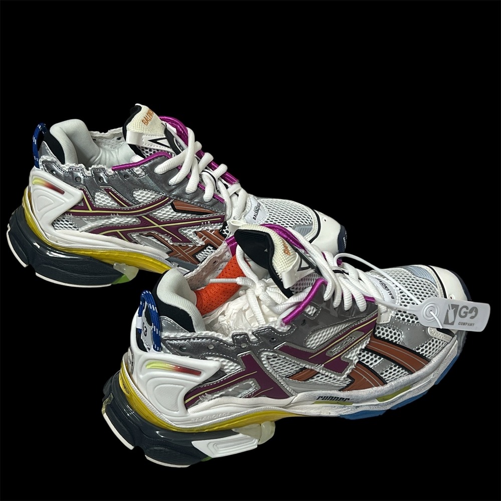 Balenciaga Runner Multi-Color Silver Purple Sneakers 677403 Mens Size 43 US 10 - Picture 3 of 15